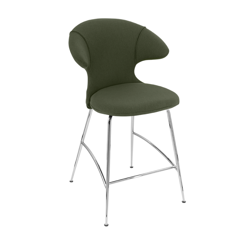 Time Flies Upholstered Counter Stool by Umage #Racing Green / Chrome