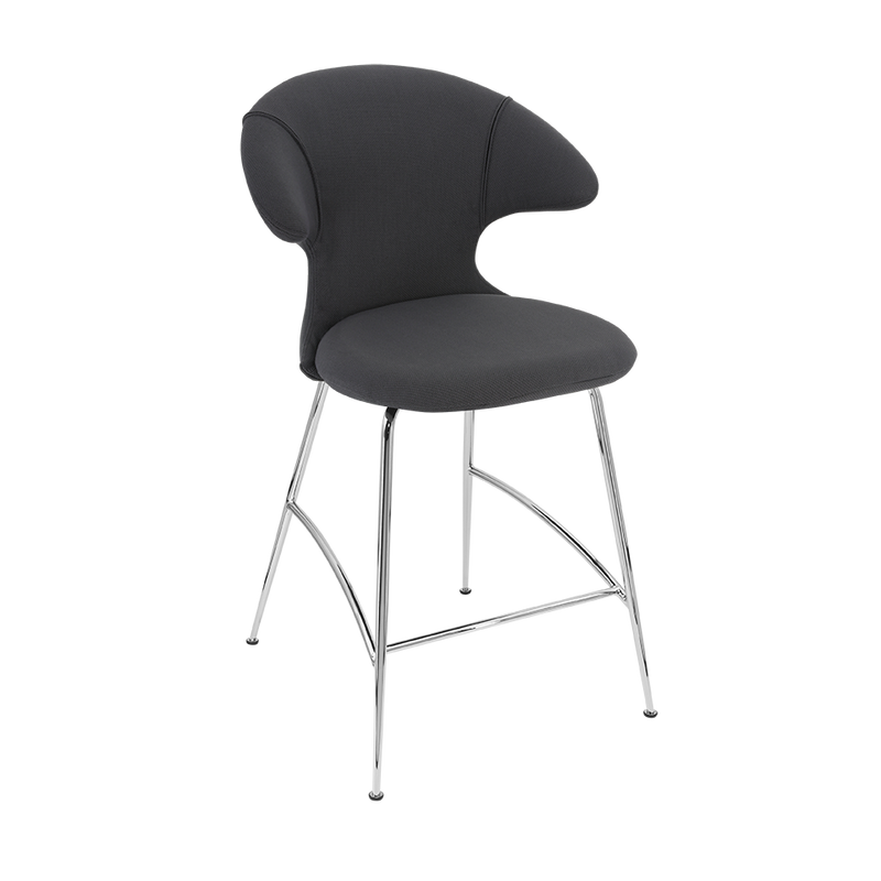 Time Flies Upholstered Counter Stool by Umage #Shadow / Chrome
