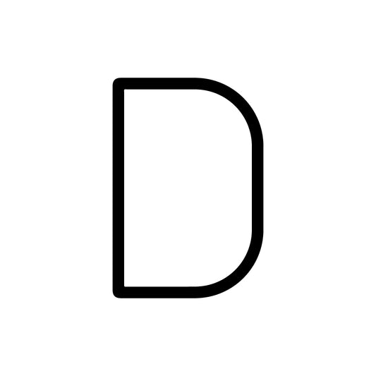 Alphabet of Light Mini - Uppercase - Letter D Wall Lamp by Artemide