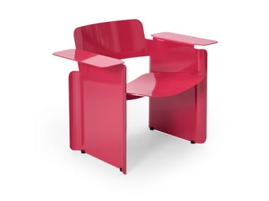 AL13 - Aluminium easy chair with armrests by Dante - Goods And Bads