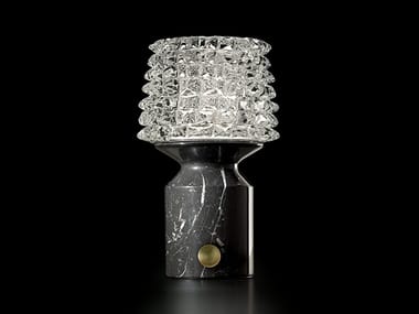 CAMPARINO - Venetian crystal and marble table lamp by Barovier&Toso