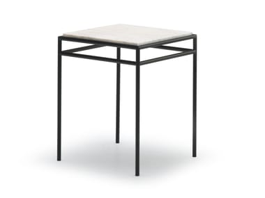 MIDDLEWEIGHT - Square Estremoz marble high side table by Karakter