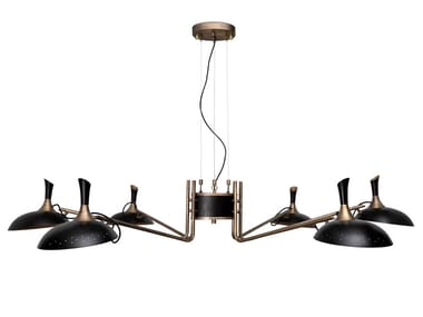 ABBEY - Aluminium and brass chandelier by Delightfull