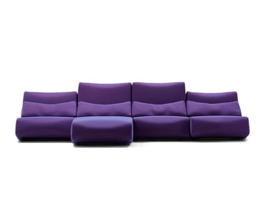ABSENT - Modular fabric sofa with chaise longue by Prostoria