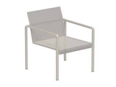 ALURA - Garden Batyline¢ç easy chair with armrests by Royal Botania