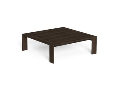 ARGO-WOOD - Low square Accoya¢ç wood garden side table by Talenti