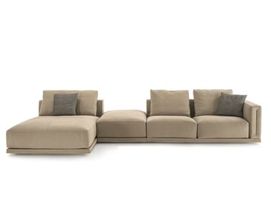 ATAR - Modular leather sofa by Longhi