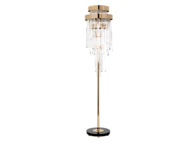 BABEL - Brass floor lamp with crystals by Luxxu