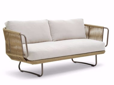 BABYLON - Sofa with man-made fibre cord by Varaschin