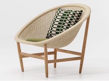 BASKET - Synthetic fibre garden armchair by Kettal