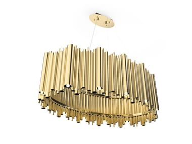 BRUBECK OVAL - Contemporary style metal pendant lamp by Delightfull