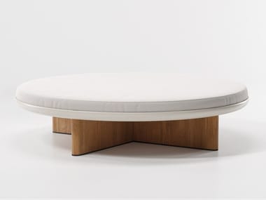 CALA - Round fabric garden pouf by Kettal