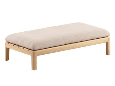 CALYPSO LOUNGE - Fabric and teak garden bench with removable cover by Royal Botania