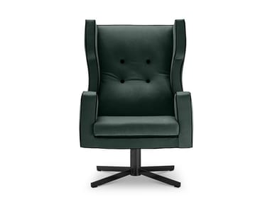 CASSANDRA - Swivel armchair with 4-spoke base with armrests by I 4 Mariani