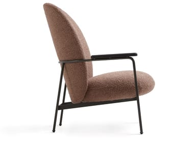 CLAIRE - Upholstered armchair with metal frame by Lema