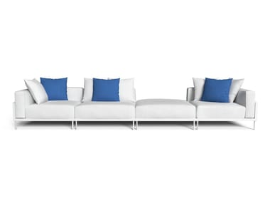 CLEOSOFT-ALU - Sectional fabric garden sofa by Talenti