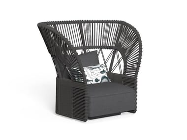 CLIFF DEC? - Rope garden armchair with armrests by Talenti