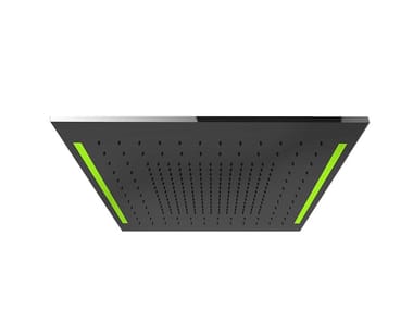 COLOUR - Square rain shower with built-in lights by Gessi