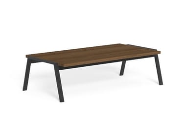 COTTAGE - Low iroko coffee table by Talenti