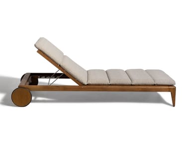 CRUISE TEAK - Recliner sun lounger with castors by Talenti