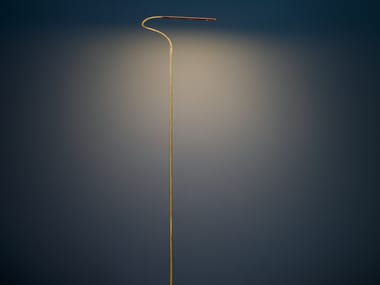 LOLA F - LED adjustable brass floor lamp by Catellani & Smith