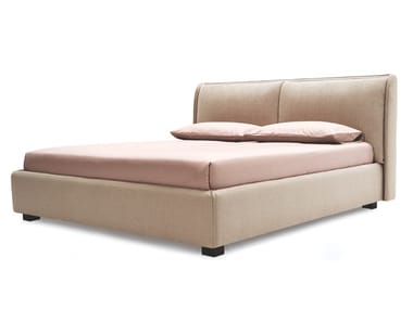 DOLLY - Microfiber double bed with upholstered headboard by Calligaris