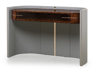 ECLIPSE - Rectangular leather console table by Turri