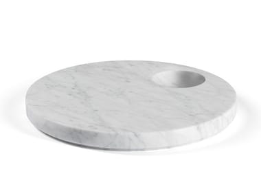 ELLIPSE - Round marble tray by Salvatori