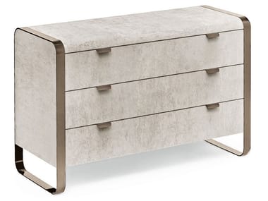 ELVIS - Leather chest of drawers by Cantori