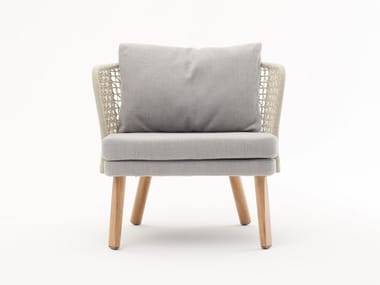 EMMA - Synthetic fibre garden armchair with armrests by Varaschin