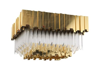 EMPIRE SQUARE - Brass ceiling light by Luxxu
