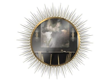 EXPLOSION XL - Round wall-mounted mirror by Luxxu