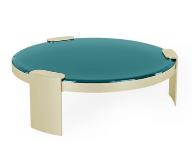 CAPRICE - Round brass coffee table by Essential Home