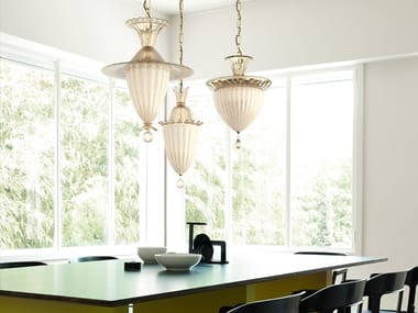 FANALI VENEZIANI - Venetian crystal pendant lamp by Barovier&Toso