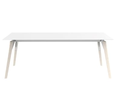 FAZ WOOD - Rectangular HPL garden table by Vondom