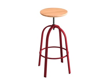 FERROVITOS - Height-adjustable stool with footrest by Miniforms