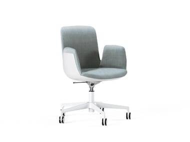 FIOR DI LOTO - Office chair with 5-Spoke base and Baydur® backrest cover by Frezza