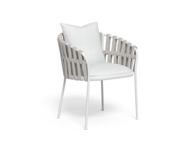 FRAME - Upholstered fabric garden chair with armrests by Talenti