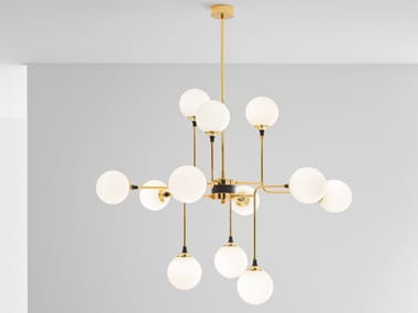GALASSIA - Suspension lamp in glass and metal by Stilnovo