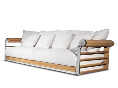 GALLOWAY - 3 seater fabric garden sofa by Visionnaire