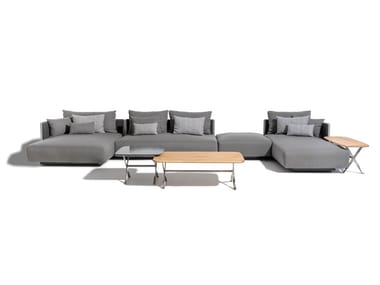 GEORGE - Fabric garden sofa with chaise longue by Talenti