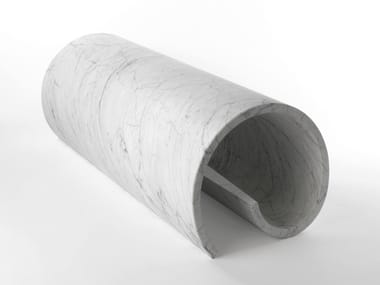GIRELLA - Carrara marble bench by Salvatori