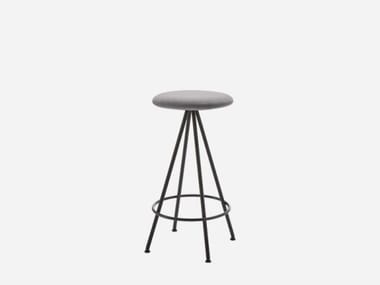 SUN - High swivel fabric stool with footrest by Inclass