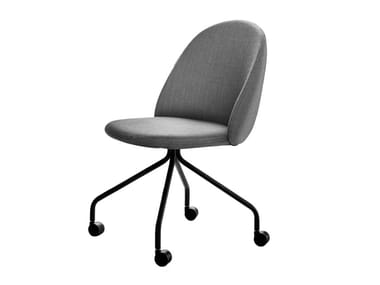 IOLA - Upholstered chair with castors by Miniforms