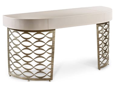 ISIDORO - Leather writing desk with drawers by Cantori