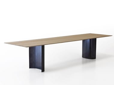 JEFF - Rectangular chestnut table by Porro