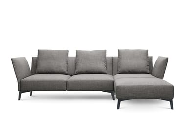 JERMYN - Upholstered sofa with chaise longue by Lema