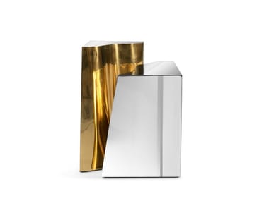 LAPIAZ - Stainless steel side table by Boca do Lobo