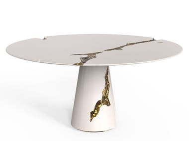 LAPIAZ WHITE - Round wooden dining table by Boca do Lobo