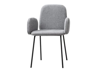 LEDA - Upholstered chair with armrests by Miniforms